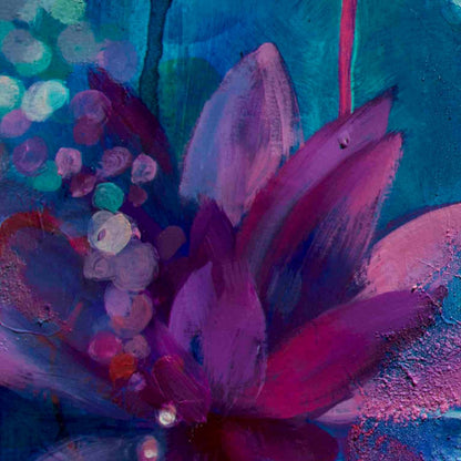 Affiche-murale-féérie-aquatique-fleur-rose