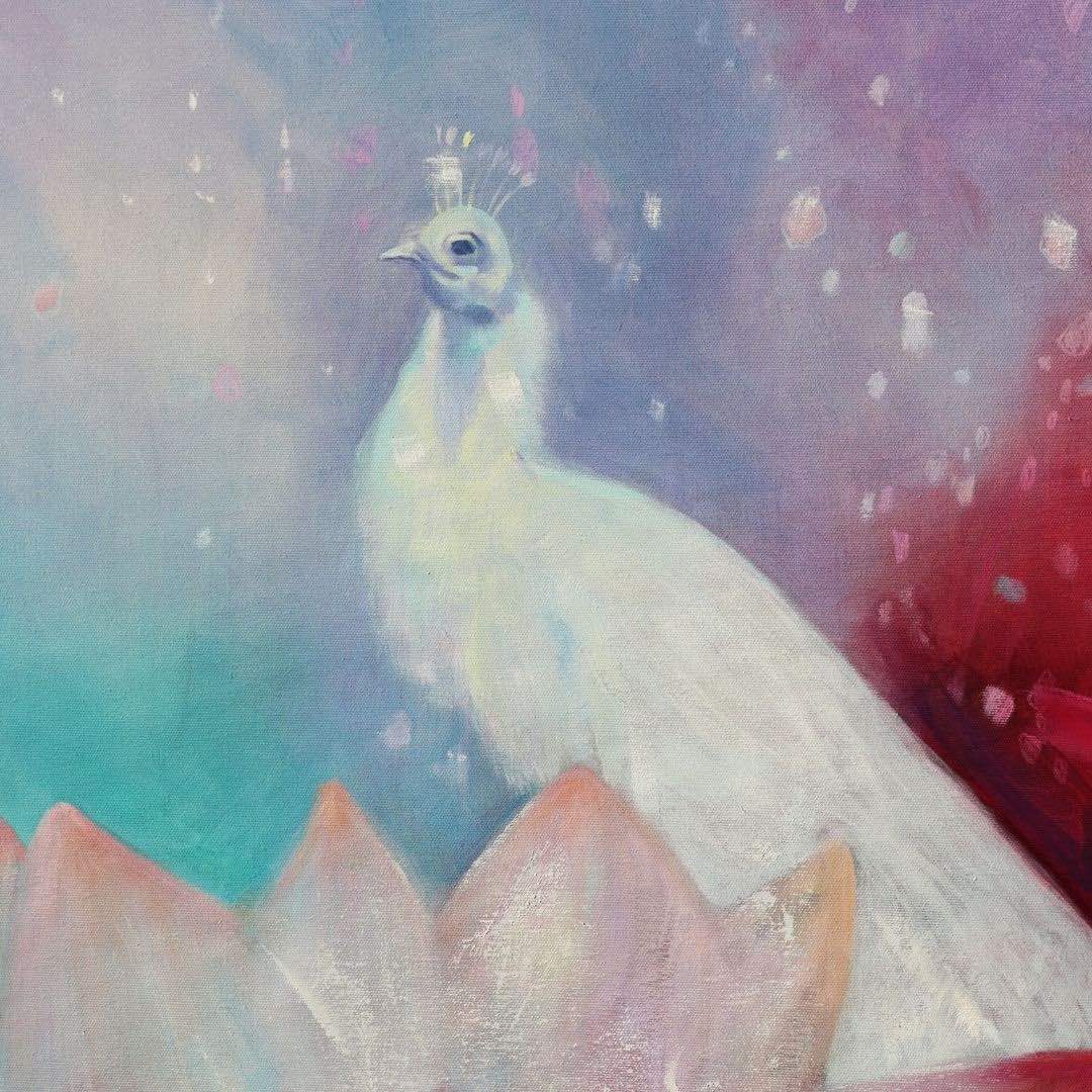 Affiche-murale-royaume-de-lumière-oiseau-blanc