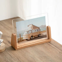 Cadre  photo  bois van jaune vacances plage