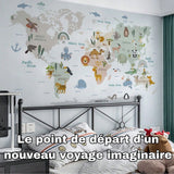 Carte-du-monde-pour-enfant-autocollant-mural-voyage-imaginaire