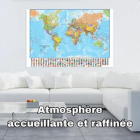 Carte-graphique-du-monde-atmosphère-accueillante-et-raffinée