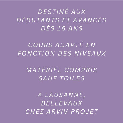Cours de peinture destinés aux débutants et avancés