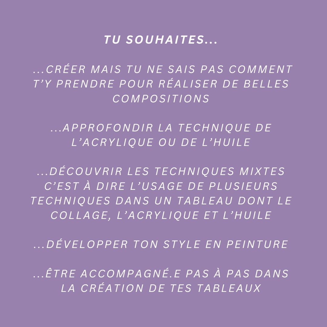 Cours de peinture tu souhaites
