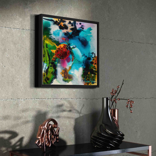 Décoration murale bois Impressions sur toile Douce persévérance salon