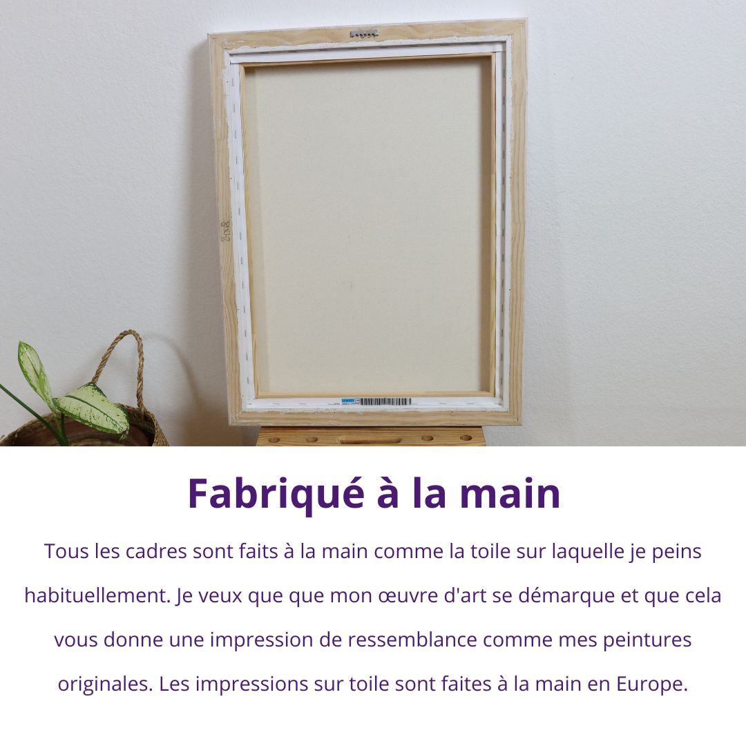 Décoration murale bois Impressions sur toile fabriqué à la main