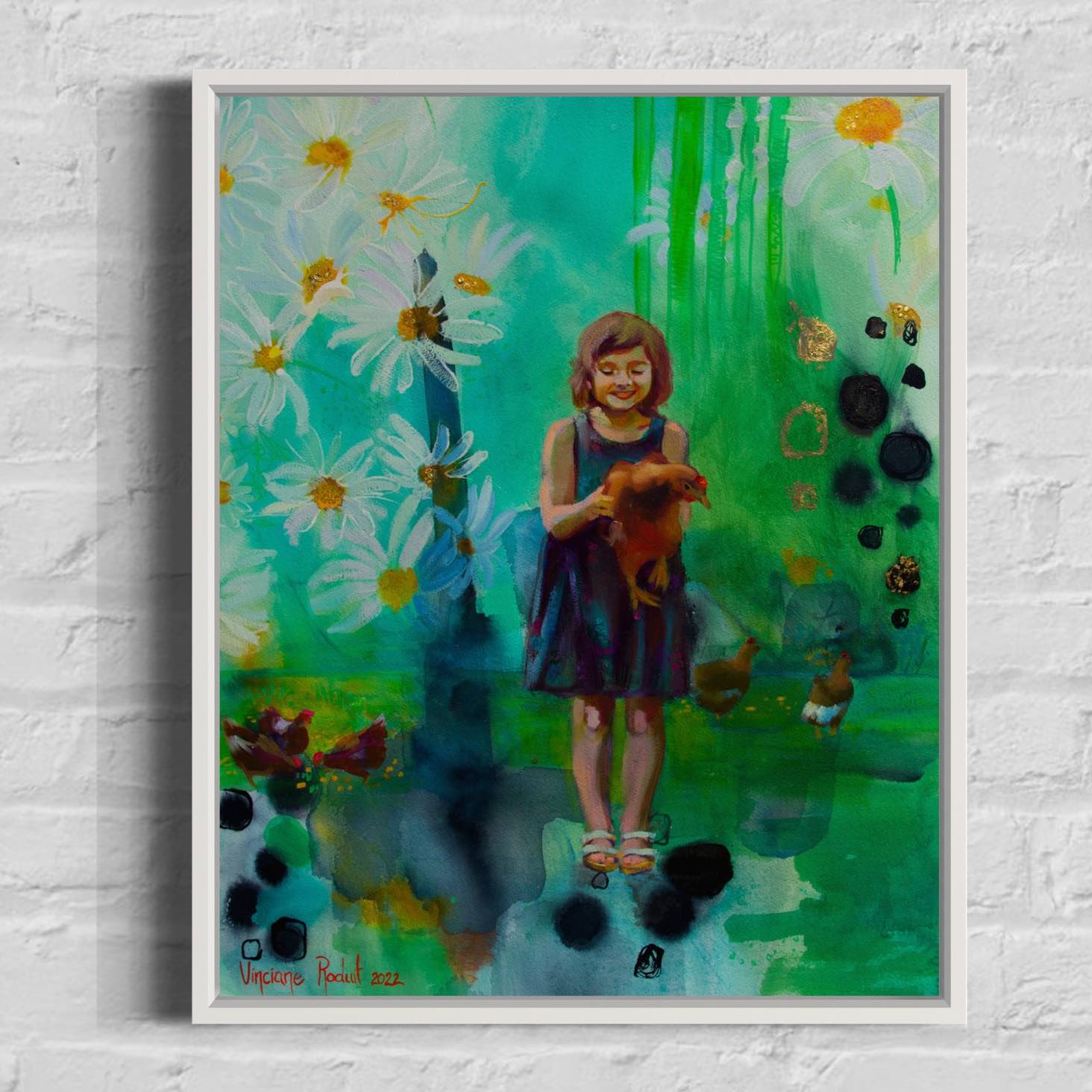 Décoration murale bois Impressions sur toile pure happiness blanc