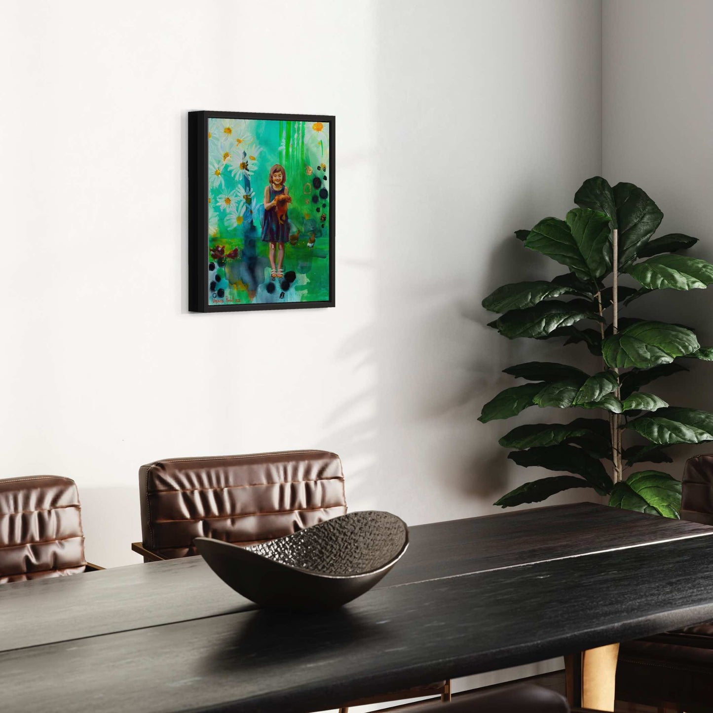 Décoration murale bois Impressions sur toile pure happiness cuisine