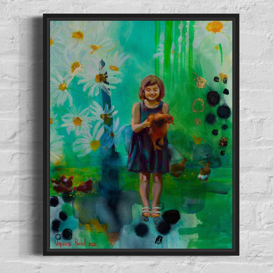 Décoration murale bois Impressions sur toile pure happiness noir