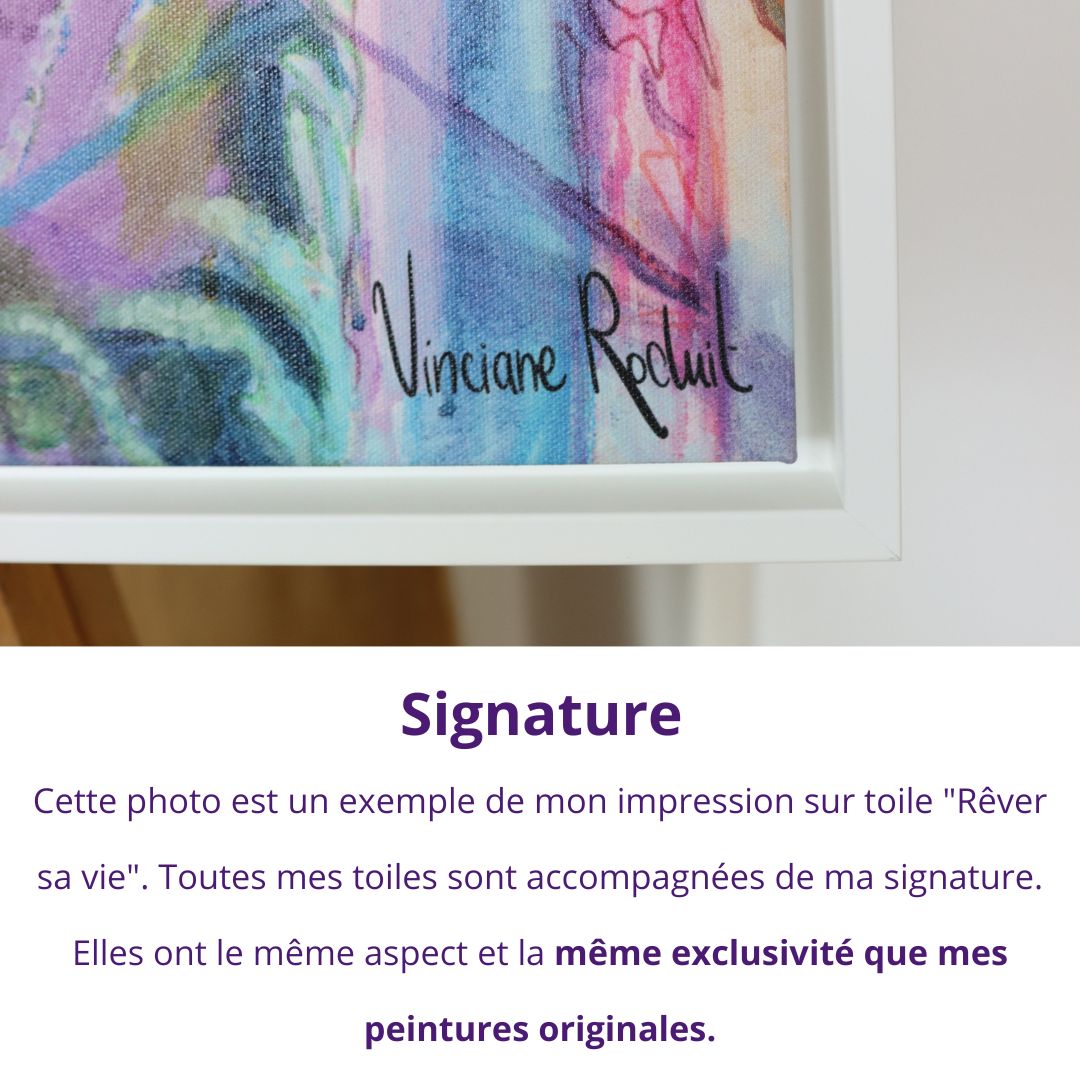 Décoration murale bois Impressions sur toile signature