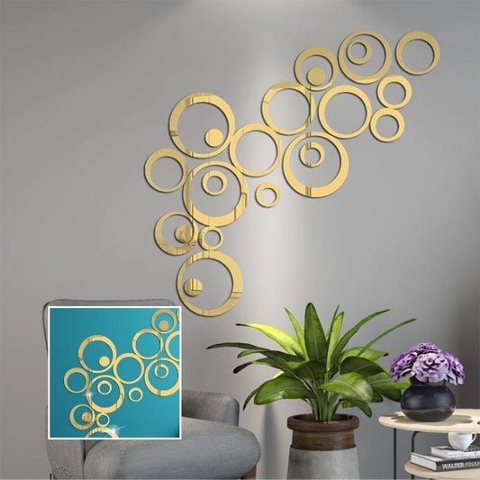 Décoration-murale-originale-Stickers-miroir-applications-multiples