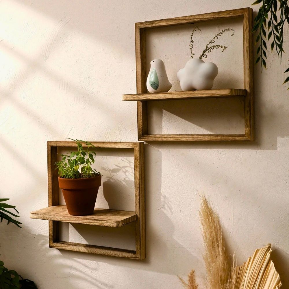 Etagère en bois Flottante carré