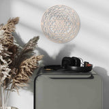 Fleur de vie bois casque de musique plante séchées