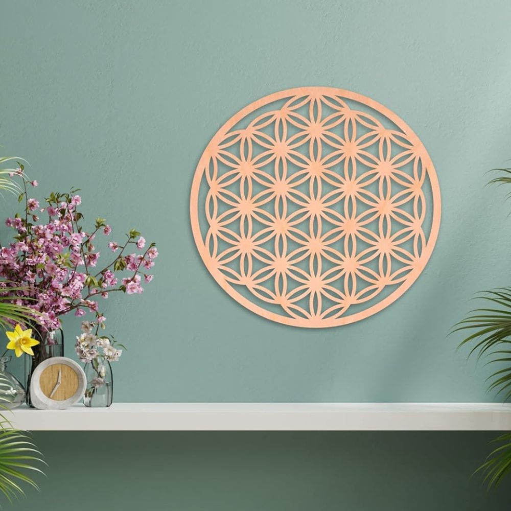 Fleur de vie bois décoration murale maison