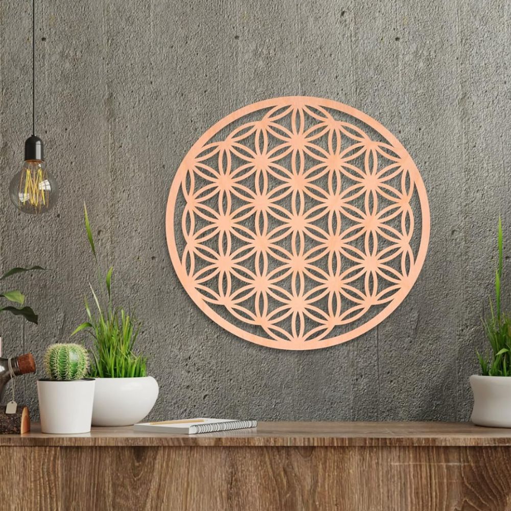Fleur de vie bois décoration naturelle et zen