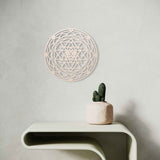 Fleur de vie bois meuble moderne pot cactus