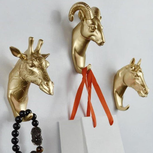 Porte-manteaux-mural-animaux-giraffe-elephant-cerf