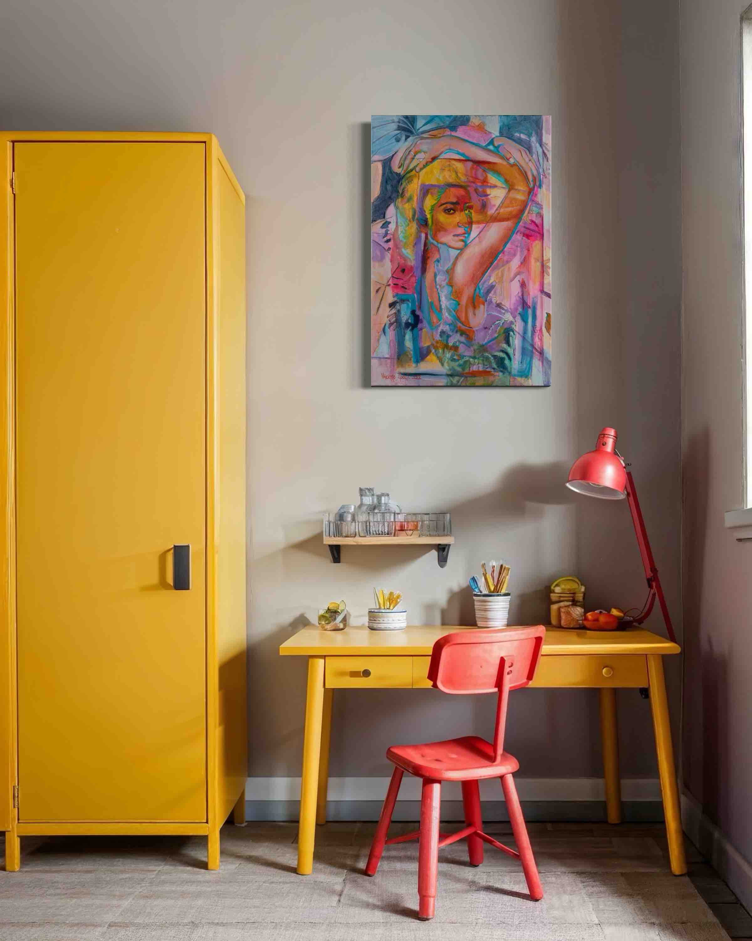 Poster-mural-chambre-géometrique-coloré