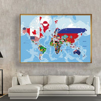 Tableau-carte-du-monde-drapeaux