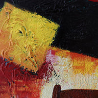 Tableau-moderne-coloré-faire-danser-l-âme-carré-jaune