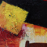 Tableau-moderne-coloré-faire-danser-l-âme-carré-jaune