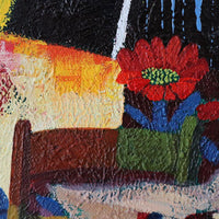 Tableau-moderne-coloré-faire-danser-l-âme-fleur-rouge
