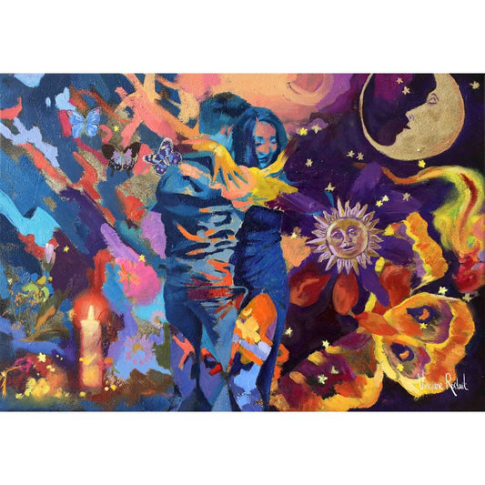 Tableau moderne salon danse sous les étoiles