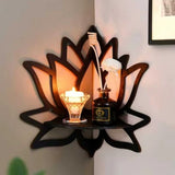 étagère en bois Bohemian Lotus noir