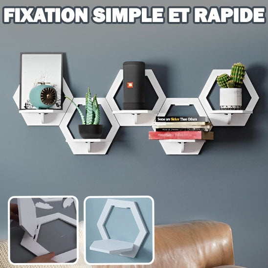 Étagère-murale-blanche-fixation-simple