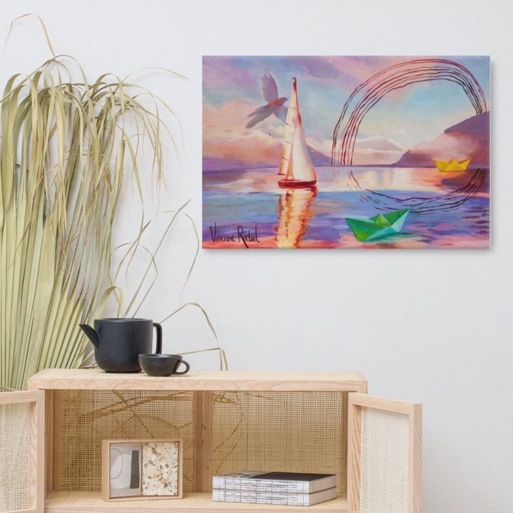 impression-toile-bateau-arc-en-ciel
