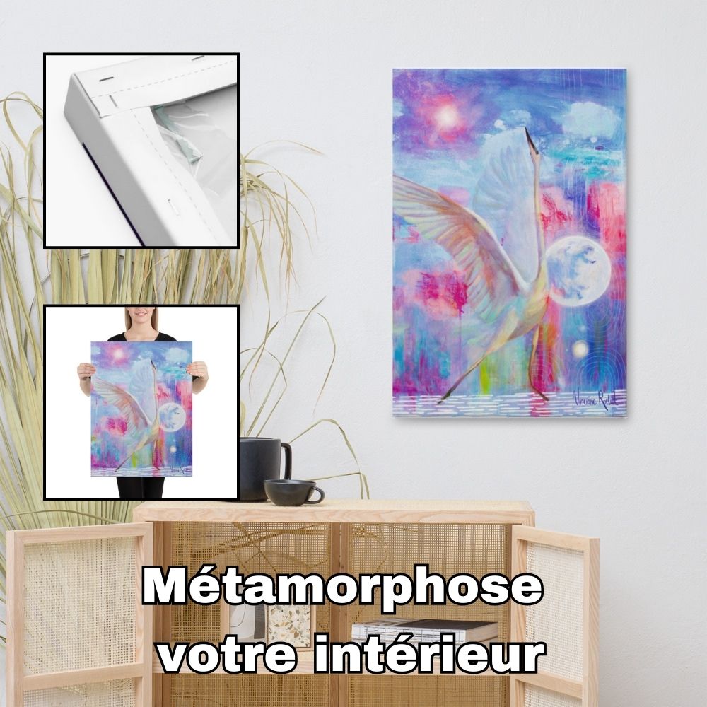 impression-toile-oiseau-décoration-murale