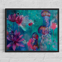 Framed canvas-Aquatic merie