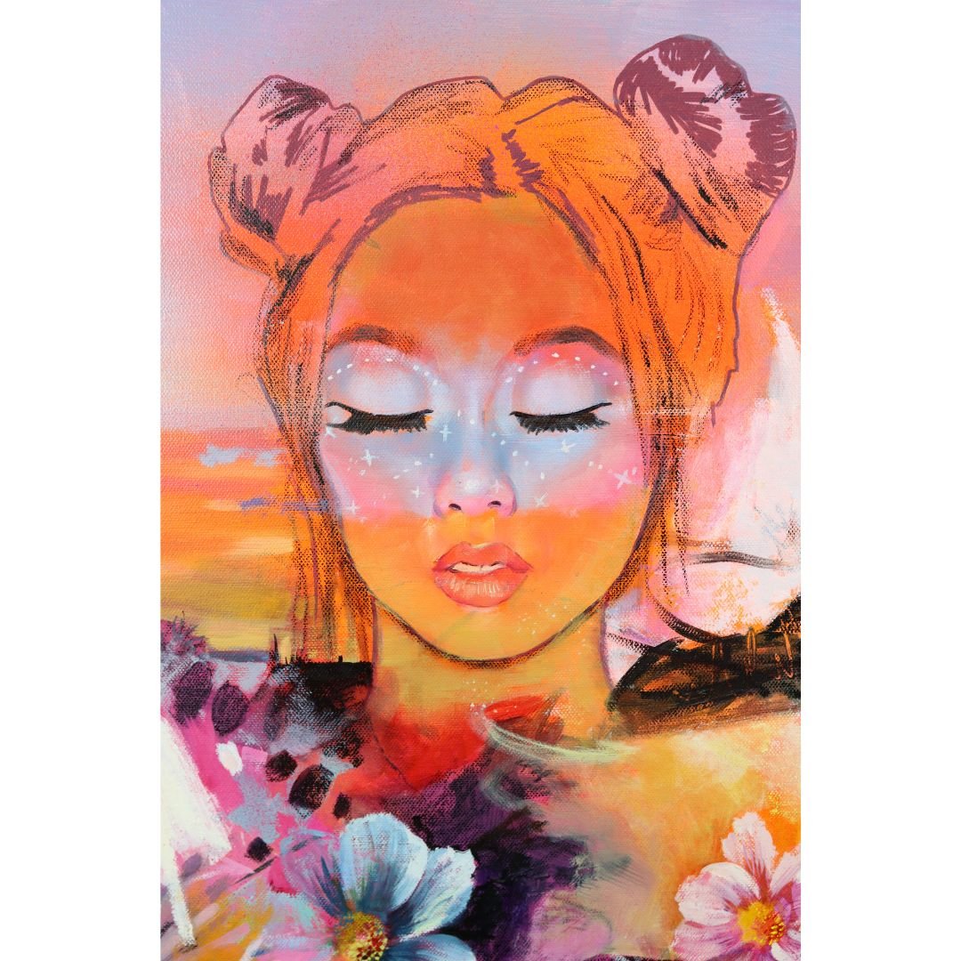 tableau-moderne-coloré-espoir-en-fleurs-orange