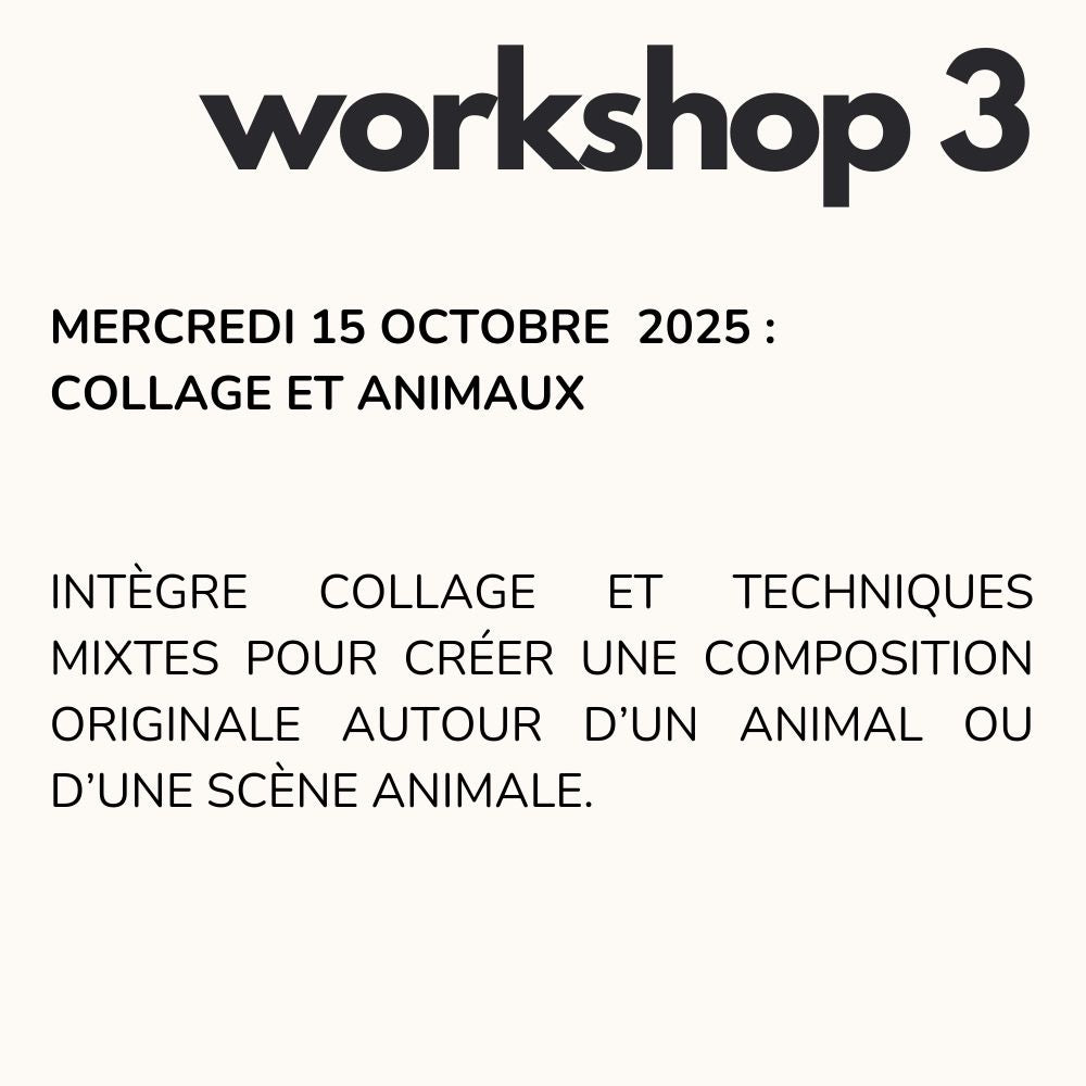 workshop de peinture collage et animaux