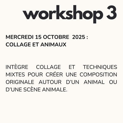 workshop de peinture collage et animaux
