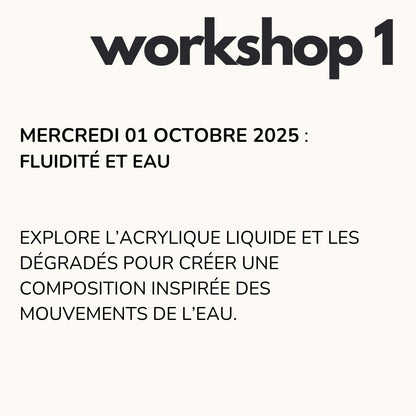 workshop de peinture fluidité et eau