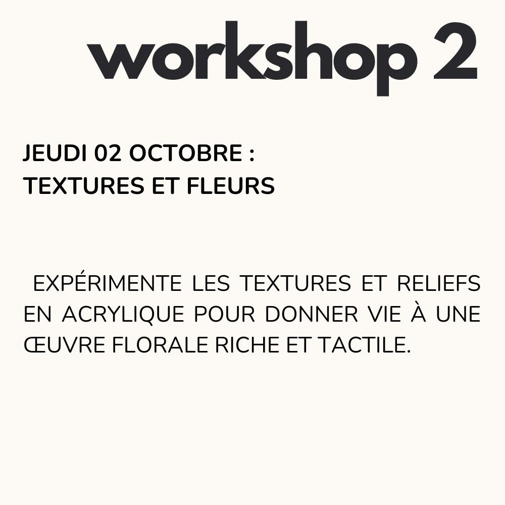 workshop de peinture texture et fleur