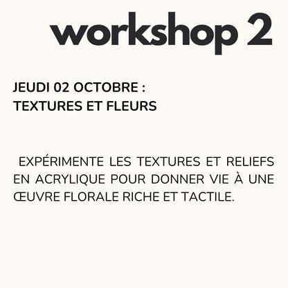 workshop de peinture texture et fleur